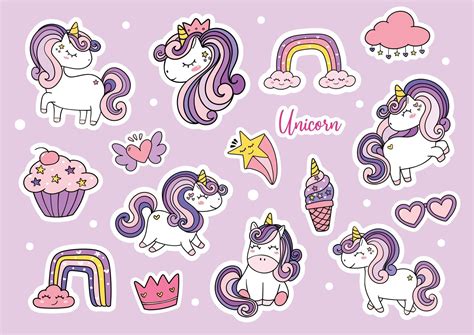 Printable Unicorn Stickers